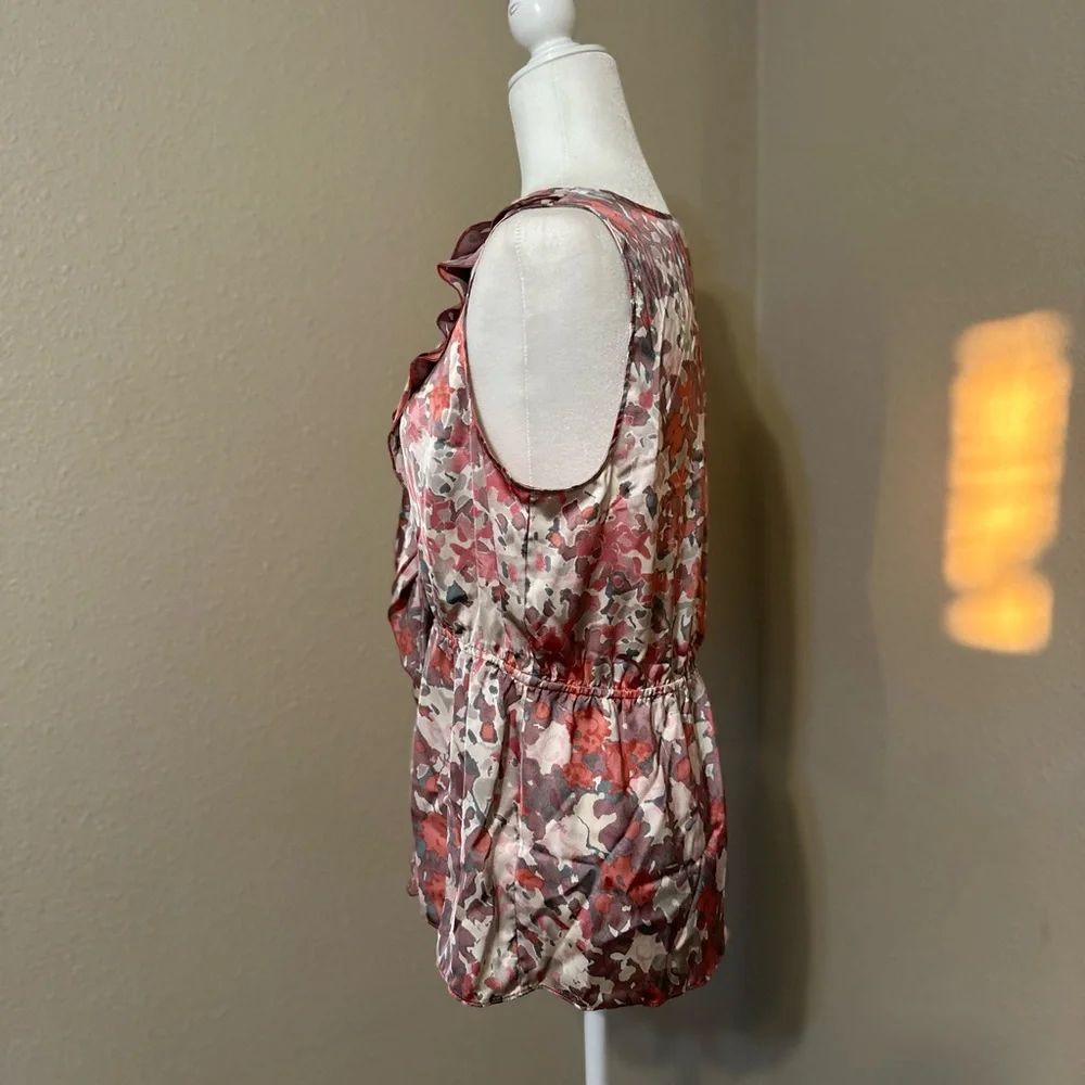 Banana Republic Pink Print Blouse Size: Large - Picture 4 of 6